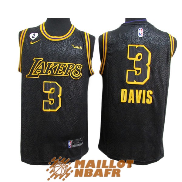 maillot los angeles lakers anthony davis 3 noir city edition