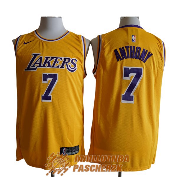 maillot los angeles lakers carmelo anthony 7 75th anniversaire diamant 2021-2022 jaune