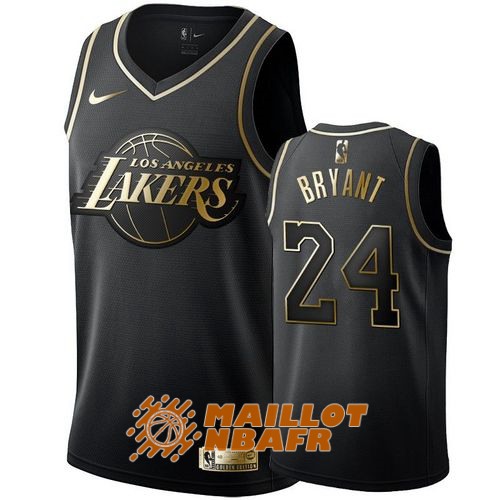 maillot los angeles lakers kobe bryant 24 golden edition noir