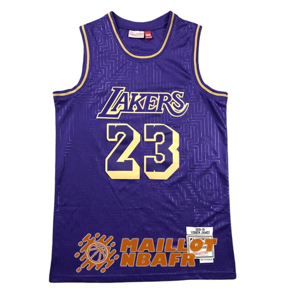 maillot los angeles lakers lebron james 23 2020 pourpre nouvel an chinois