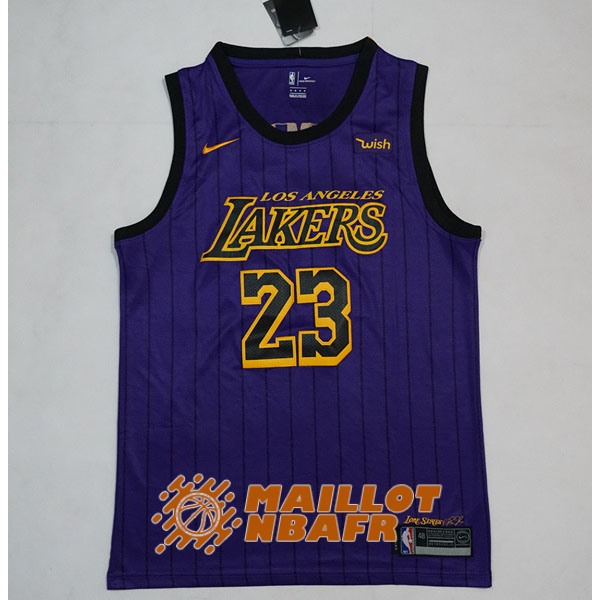 maillot los angeles lakers lebron james 23 city edition pourpre 2019<br /><span class=