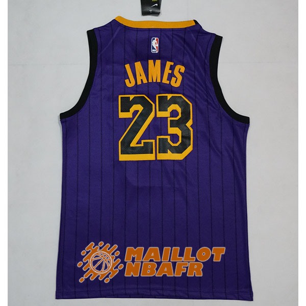 maillot los angeles lakers lebron james 23 city edition pourpre 2019<br /><span class=