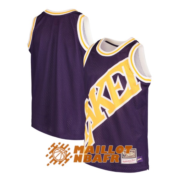 maillot los angeles lakers mitchell x ness big face pourpre