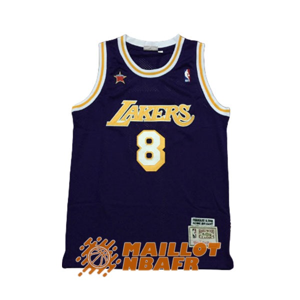 maillot los angeles lakers vintage kobe bryant 8 pourpre 1998