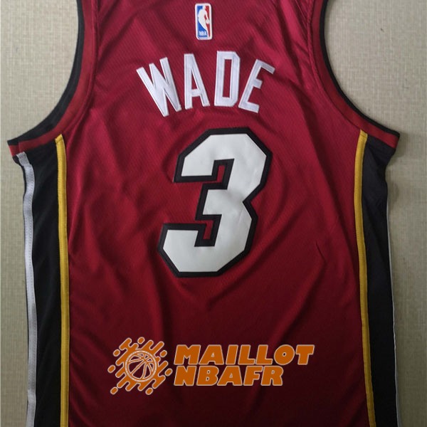 maillot miami heat dwyane wade 3 rouge<br /><span class=