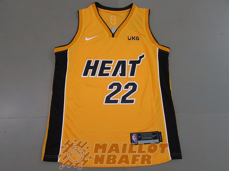 maillot miami heat earned edition jimmy butler 22 jaune 2021
