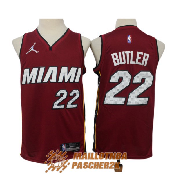 maillot miami heat jimmy butler 22 commemorative edition 75th anniversaire date rouge