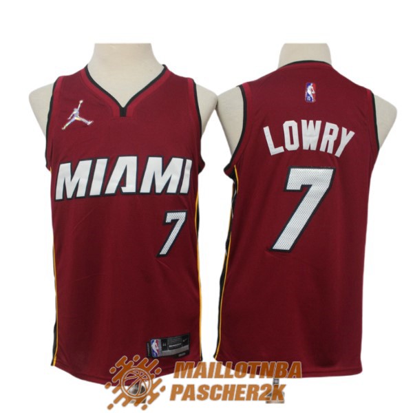 maillot miami heat kyle lowry 7 75th anniversaire diamant 2021-2022 date rouge