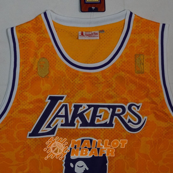 maillot mitchell x ness x bape los angeles lakers bape 93<br /><span class=