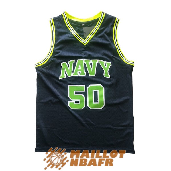 maillot navy vintage david robinson 50 edicion escuela secundaria bleu marine