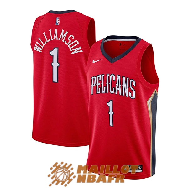 maillot new orleans pelicans zion williamson 1 rouge 2021