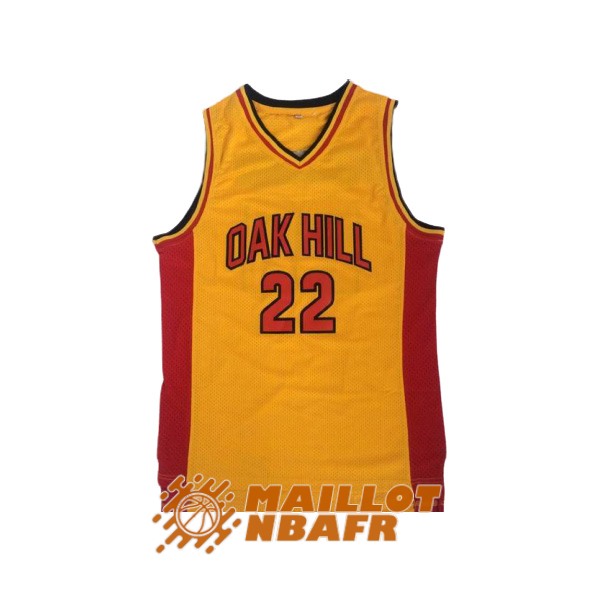maillot oak hill garmelo anthony 22 edicion escuela secundaria jaune rouge