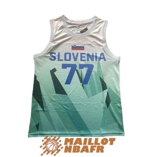 maillot olympique slovenie luka doncic 77 blanc vert 2021