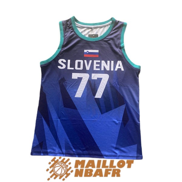 maillot olympique slovenie luka doncic 77 bleu 2021