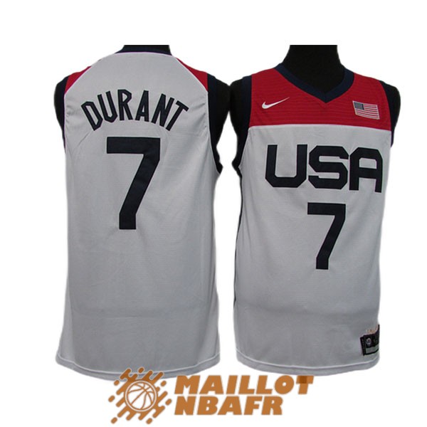 maillot olympique team usa kevin durant 7 blanc 2021