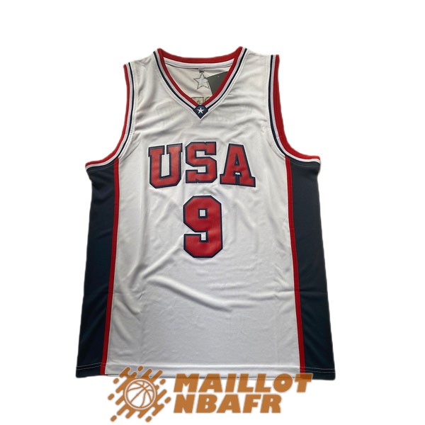 maillot olympique team usa vince carter 9 blanc rouge 2000