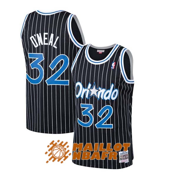 maillot orlando magic shaquille shaquille o'neal 32 noir rayure