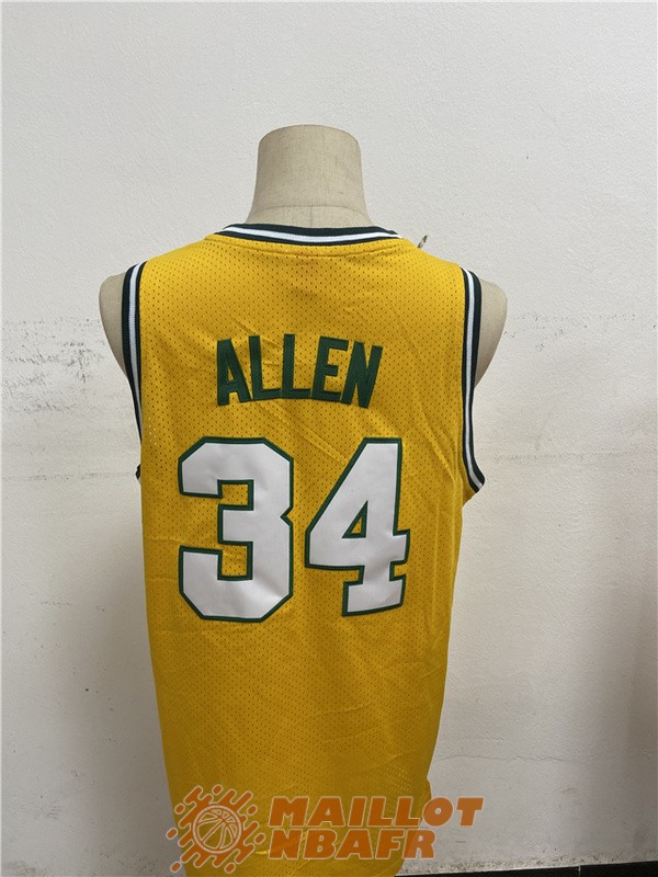 maillot seattle supersonics ray allen 34 jaune<br /><span class=
