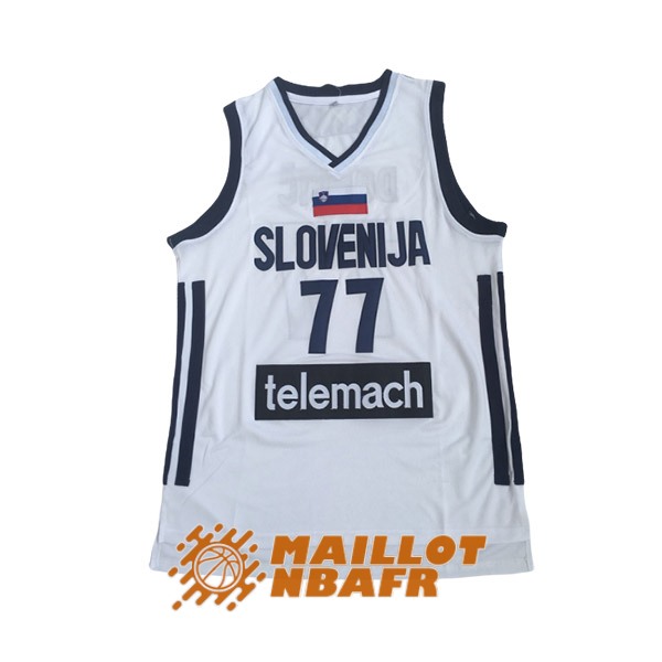 maillot slovenia luka doncic 77 european blanc noir