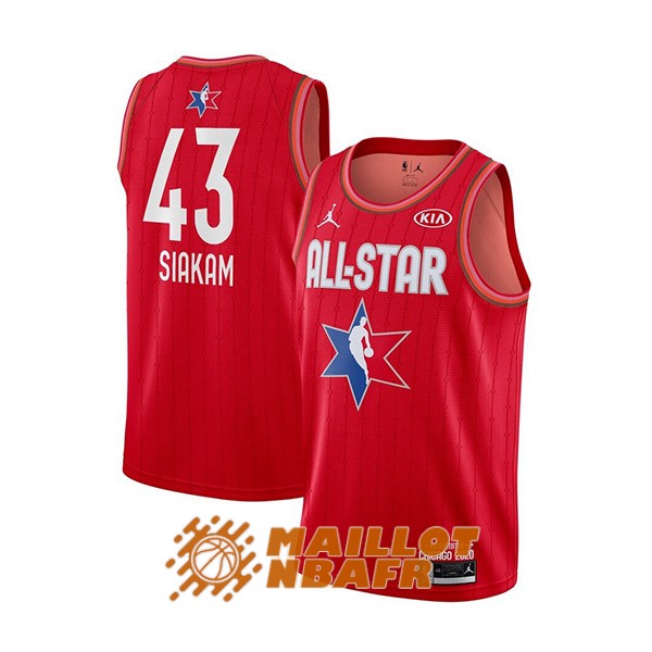 maillot toronto raptors pascal siakam 43 all star 2020 rouge