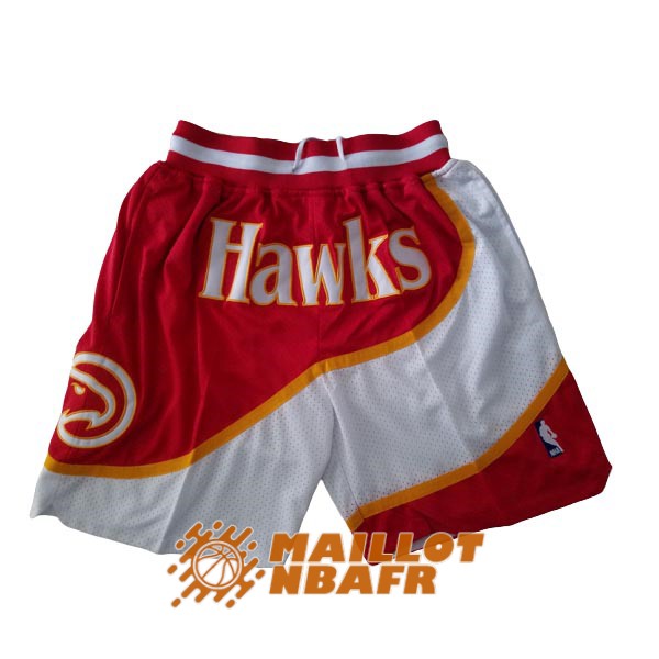 shorts atlanta hawks just don blanc rouge