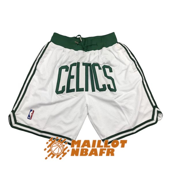 shorts boston celtics just don blanc vert