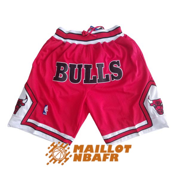 shorts chicago bulls just don rouge blanc