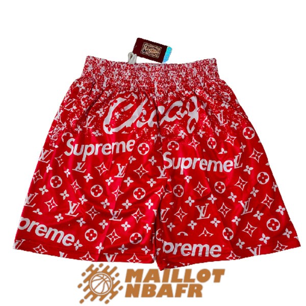 shorts chicago bulls x supreme x louis vuitton rouge
