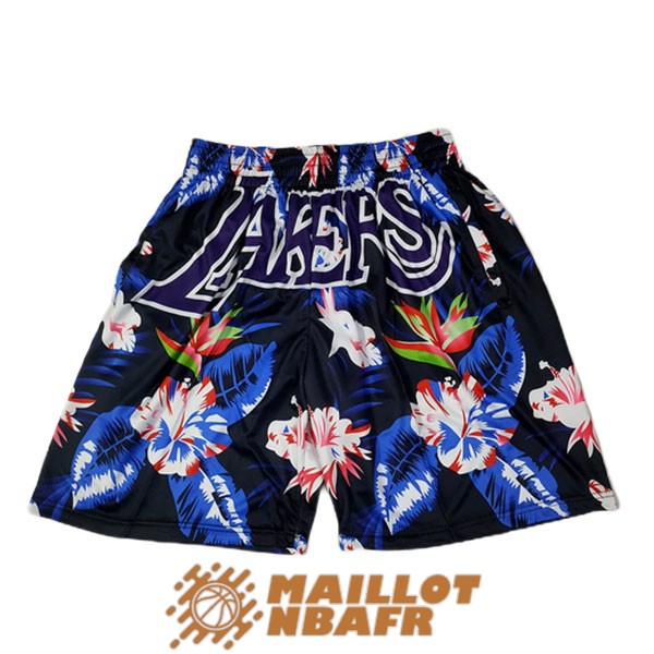 shorts los angeles lakers mitchell x ness hardwood classics florale edition