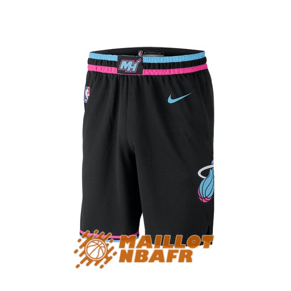 shorts miami heat city edition noir 2019-2020