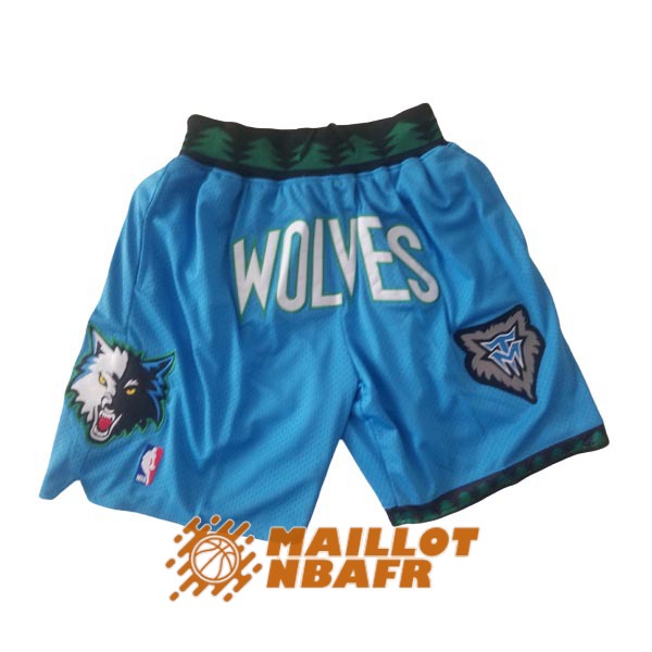 shorts minnesota timberwolves just don bleu vert