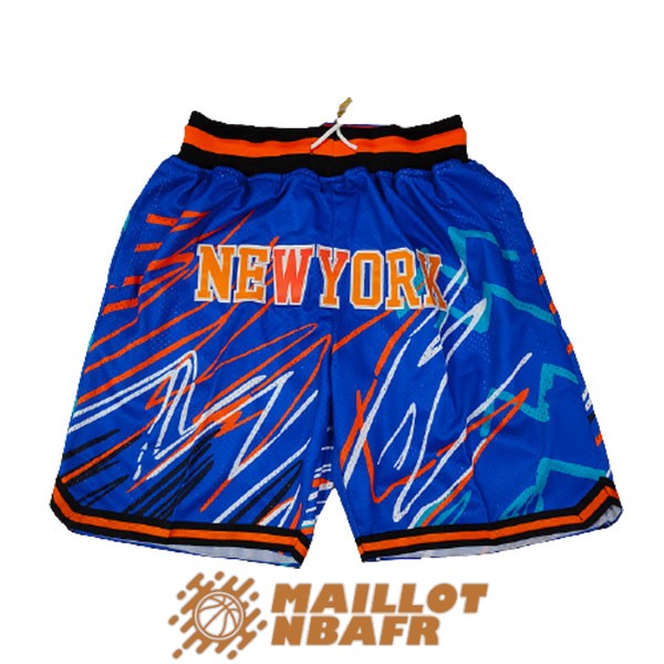 shorts new york knicks lightning edition bleu