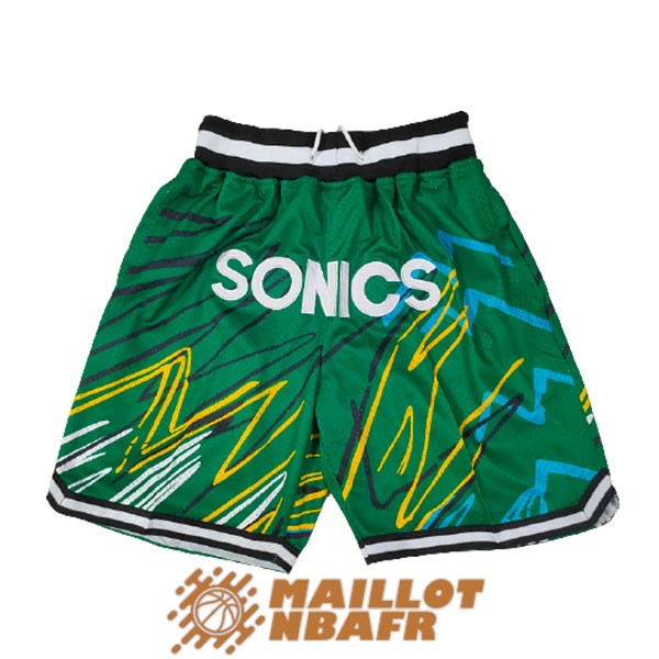 shorts seattle supersonics lightning edition vert [maillotnba-21-9-13-186]
