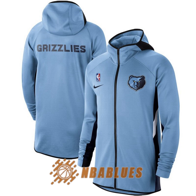 survetement memphis grizzlies capuche zip bleu 2020